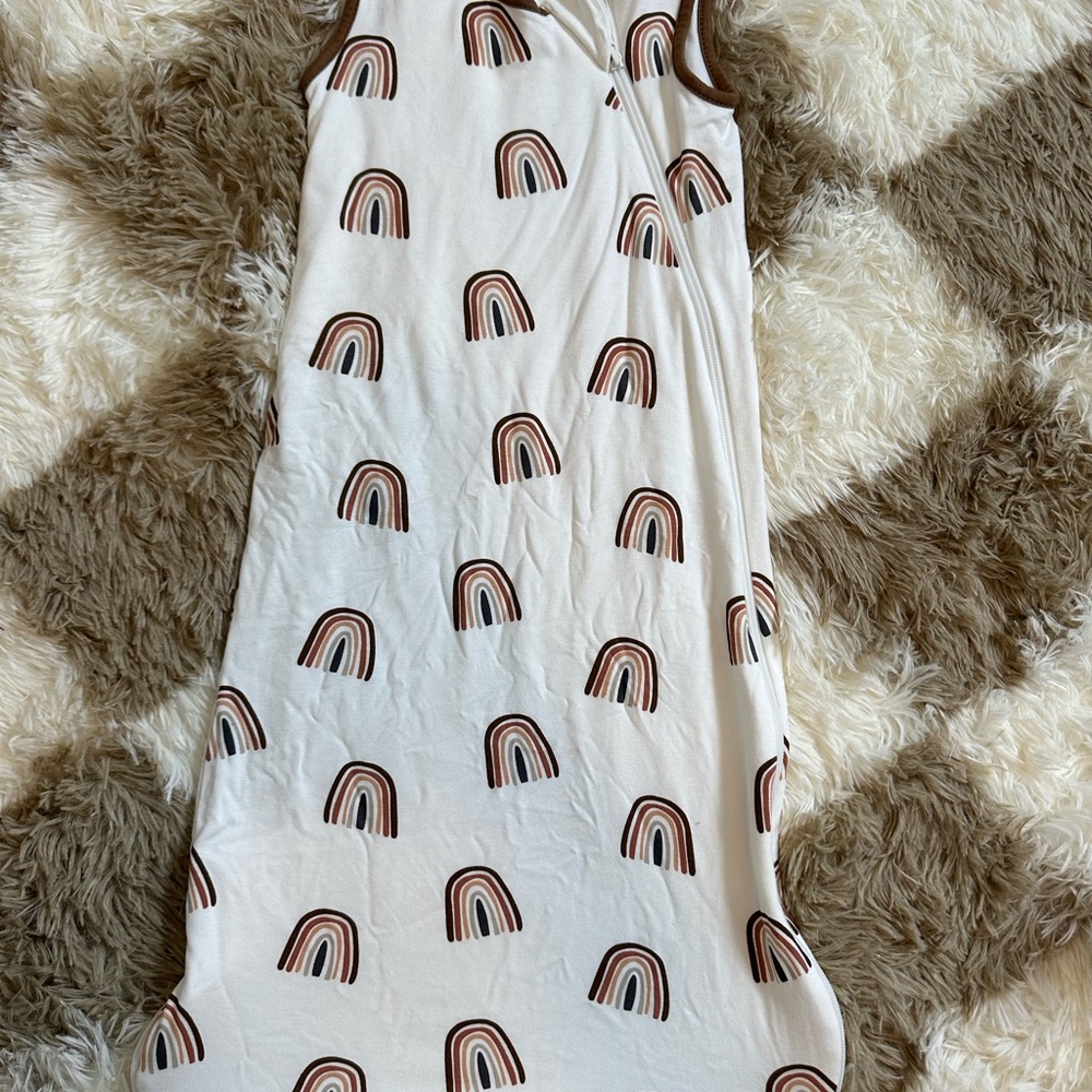 Kyte baby coffee rainbow sleep sack